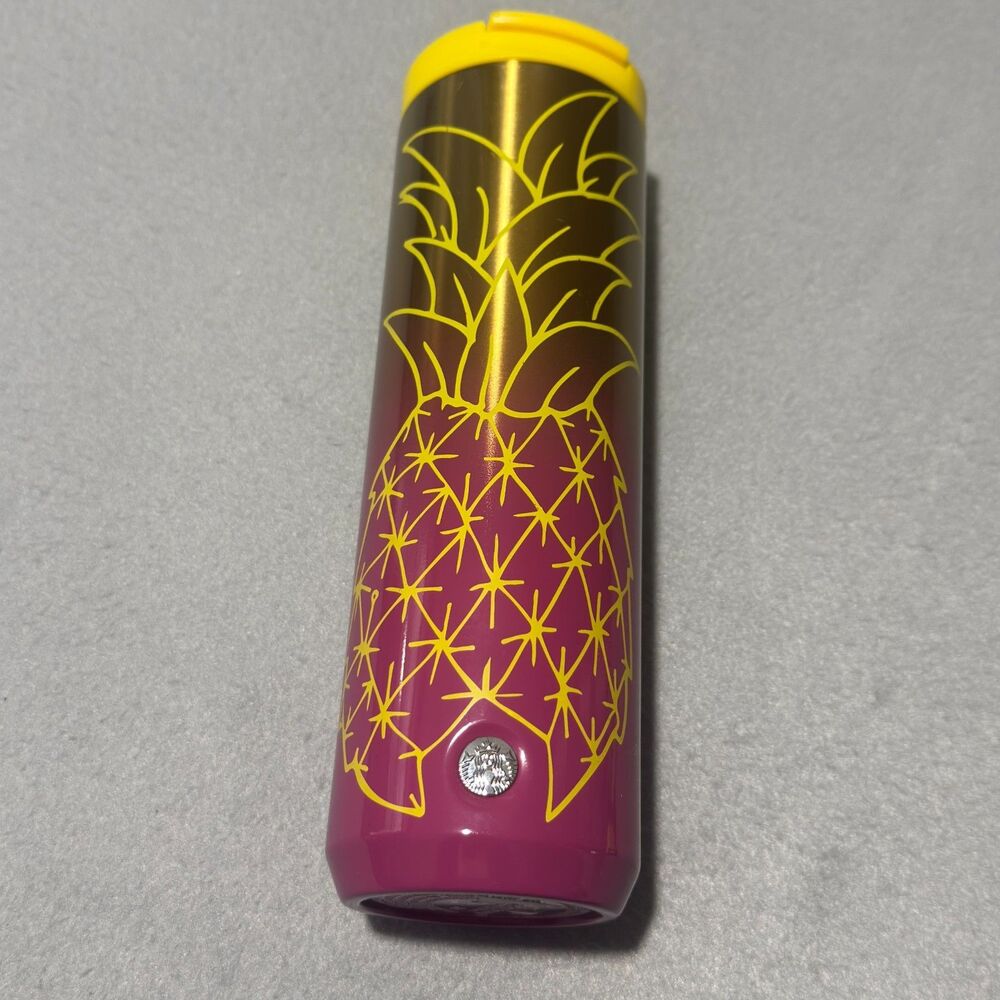 Starbucks Hawaii Pineapple Vacuum Insulated Stainless Tumbler 16 fl oz Drink Lid